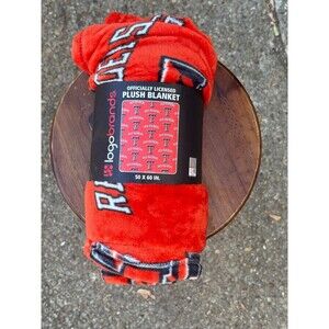 Logo Brands Texas Tech Red Raiders Plush Throw Blanket 50x60 New Black White